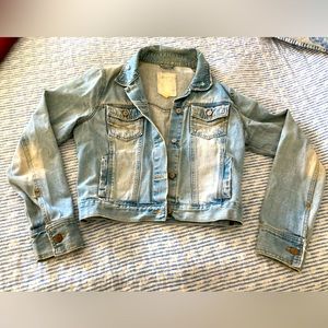 Denim jacket, jean jacket faded